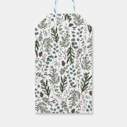 Pine en Eucalyptus Gift Label Cadeaulabel (Achterkant)