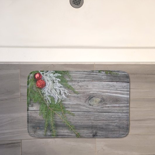 Pine en Weathered Wood met kerstmis Badmat