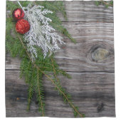 Pine en weed Wood met kerstgordijn Douchegordijn (Voorkant)