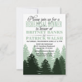Pine Enchanted Forest Rehearsal Dinner Invitations Kaart (Voorkant)