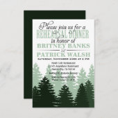 Pine Enchanted Forest Rehearsal Dinner Invitations Kaart (Voorkant / Achterkant)