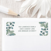 Pine Eucalyptus Foliage kerstfeestdag Adres Etiket (Insitu)