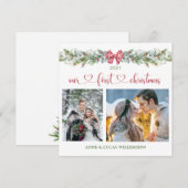 Pine Eucalyptus Onze eerste kerstfotokaart (Voorkant / Achterkant)