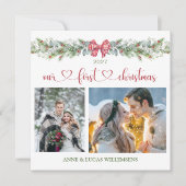 Pine Eucalyptus Onze eerste kerstfotokaart (Voorkant)