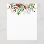 Pine Evergreen Lijst Fotosjabloon Glitter Budget Flyer (Achterkant)