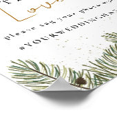 Pine Feestelijke Bruiloft Delen De Liefde Sociaal  Poster (Hoek)