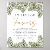 Pine feestelijke bruiloft in plaats van gunsten te poster (Voorkant)