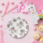 Pine fir kerstboomcedar spruce cons papieren bordje (Feest)