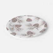 Pine fir kerstboomcedar spruce cons papieren bordje (Gekanteld)