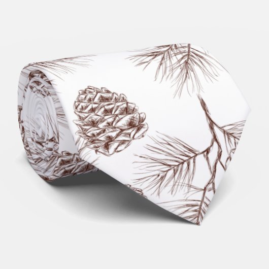 Pine fir kerstboomcedar spruce cons stropdas (Opgerold)