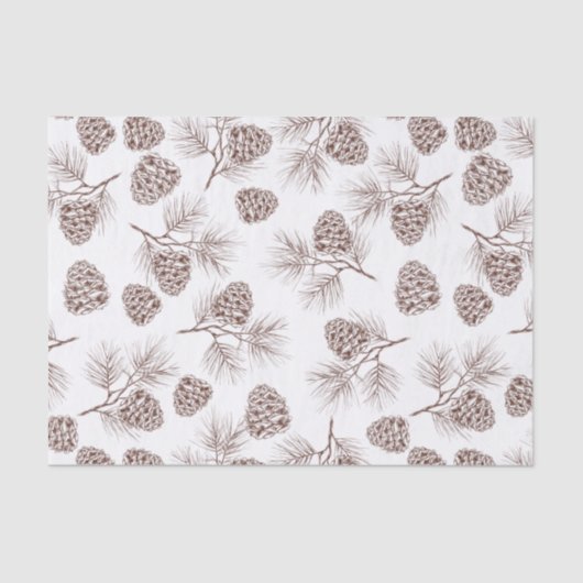 Pine fir kerstboomcedar spruce cons tissuepapier (Voorkant)