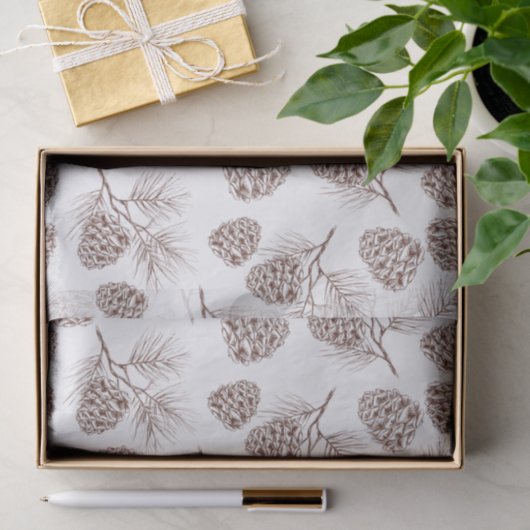 Pine fir kerstboomcedar spruce cons tissuepapier (Geschenk)