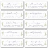 Pine Foliage Bruiloft Gast Adresetiketten Sticker (Voorkant)