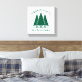 Pine Forest aangepaste kleur en tekst Welkom Canvas Afdruk (Insitu (Slaapkamer))