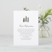 Pine Forest bruiloft invoegen Informatiekaartje (Staand voorkant)