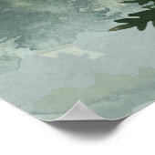 Pine Forest Burgundy Roos Weddenschap Welkomstteke Poster (Hoek)