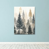 Pine Forest Canvas Afdruk (Insitu (Houten vloer))