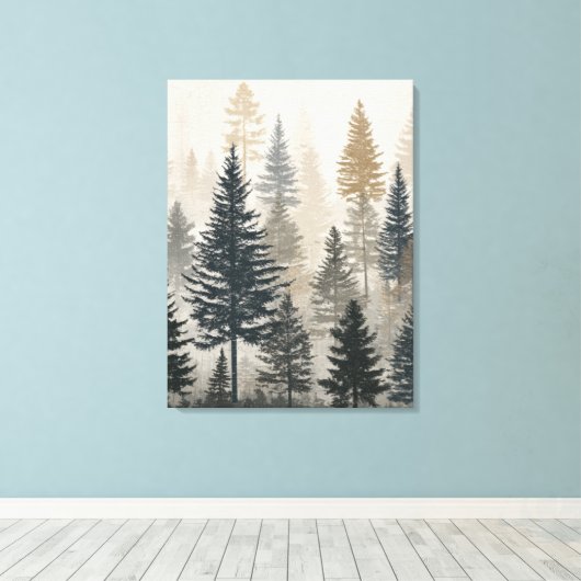 Pine Forest Canvas Afdruk (Insitu (Houten vloer))