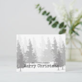 Pine Forest Christmas Feestdagenkaart (Staand voorkant)