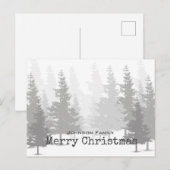 Pine Forest Christmas Feestdagenkaart (Voorkant / Achterkant)