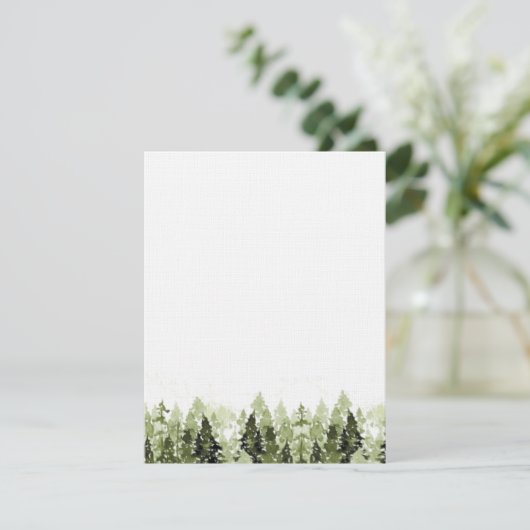 Pine Forest Flat Note Kaart (Staand voorkant)