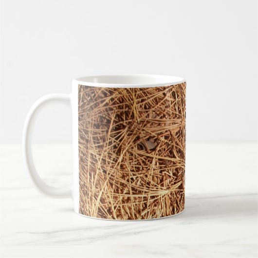Pine Forest Floor, Pine Needles Koffiemok (Links)