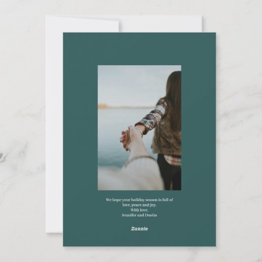 Pine Forest-foto Feestdagenkaart (Achterkant)