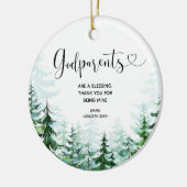 Pine Forest Godouders kerstversiering Keramisch Ornament (Links)