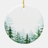 Pine Forest Godouders kerstversiering Keramisch Ornament (Achterkant)