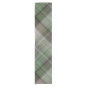 Pine Forest Groen en Bruin Plaid Korte Tafelloper (Voorkant)