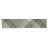 Pine Forest Groen en Bruin Plaid Korte Tafelloper (Horizontaal)