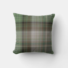 Pine Forest Groen en Bruin Plaid Kussen