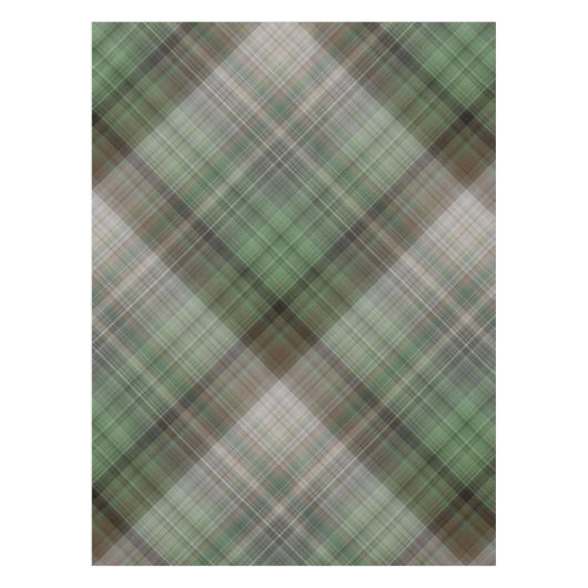 Pine Forest Groen en Bruin Plaid Tafelkleed (Voorkant)