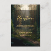 Pine Forest Groene Natuur Bruiloft Informatiekaartje (Voorkant)