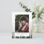 Pine Forest Holiday-fotokaart Feestdagenkaart (Staand voorkant)
