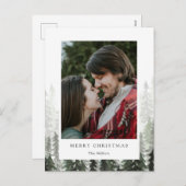 Pine Forest Holiday-fotokaart Feestdagenkaart (Voorkant / Achterkant)