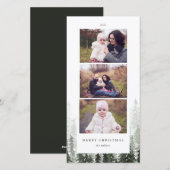 Pine Forest Holiday-fotokaart Feestdagenkaart (Voorkant / Achterkant)