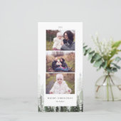 Pine Forest Holiday-fotokaart Feestdagenkaart (Staand voorkant)