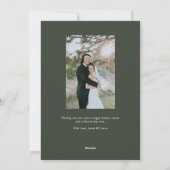 Pine Forest Holiday-fotokaart Feestdagenkaart (Achterkant)