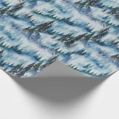 Pine Forest in de sneeuw Cadeaupapier (Hoek)