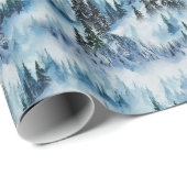 Pine Forest in de sneeuw Cadeaupapier (Rol Hoek)