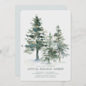 Pine Forest Kerstfeestdag Kaart (Voorkant / Achterkant)