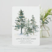 Pine Forest Kerstfeestdag Kaart (Staand voorkant)