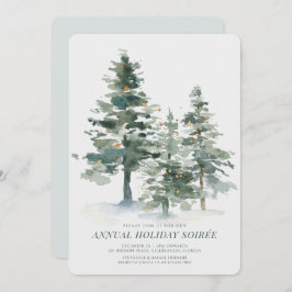 Pine Forest Kerstfeestdag Kaart