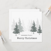 Pine Forest-kerstvakantie Kaart (Voorkant / Achterkant in situ)