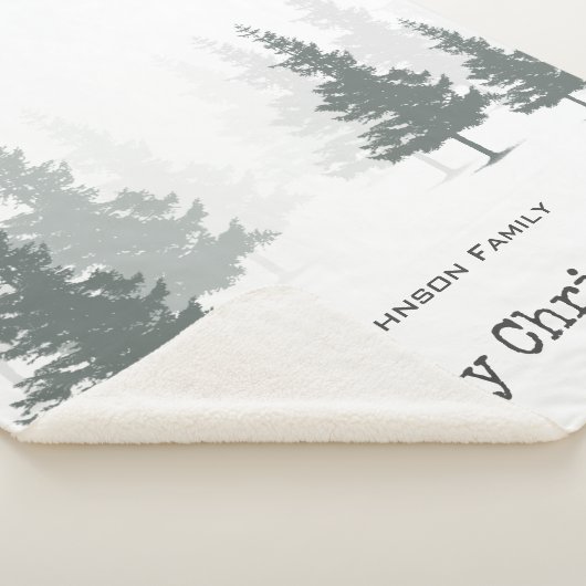 Pine Forest-kerstvakantie Sherpa Deken (3/4)