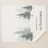 Pine Forest-kerstvakantie Sherpa Deken (Voorkant (horizontaal))