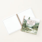 Pine Forest Lake Landscape House Cabin Guest Book Notitieboek (Binnen)