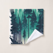 Pine Forest Landscape Bad Handdoek (Wasdoekje)