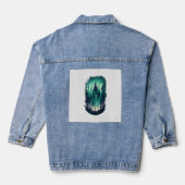 Pine Forest Landscape Denim Jacket (Achterkant)